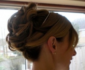 Bridal Hair  High Loop Bun