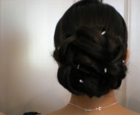 Bridal Hair Loops In A Bun