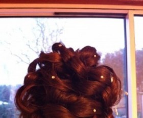 Bridal Hair Curls All Up