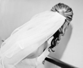 Bridal Hair Curls Half Up