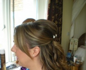 Bridesmaid Curls Half Up