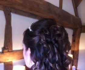 Bridal Curls Half Up