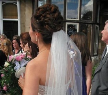 Bridal Hair Curls All Up