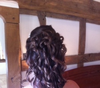 Bridal Curls Half up