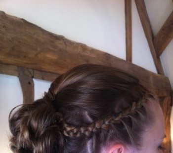 Bridesmaid Hair Low Bun with Pleat